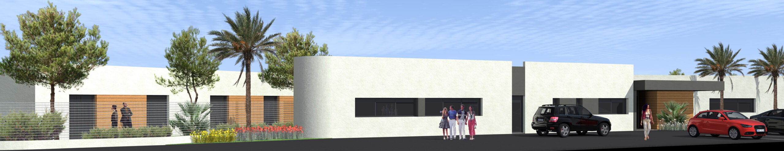 Perspective reconstruction de la maison d'accueil spécialisée Le Bois Joli Saint Estève