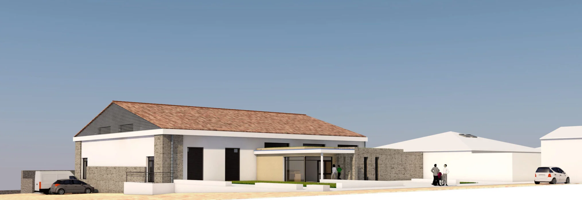 APD construction d'une salle de sport à Pujaut illustration façade extérieure