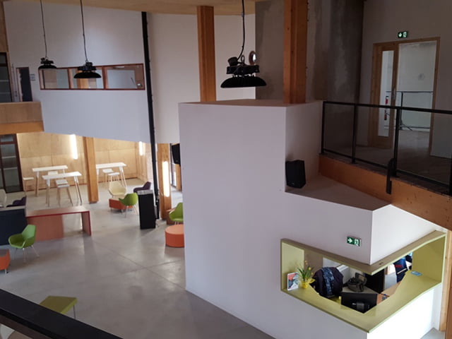 Hotel d'incubation UPVD IN CUBE - Illustration halle d'entrée Atelier Jacques Outier