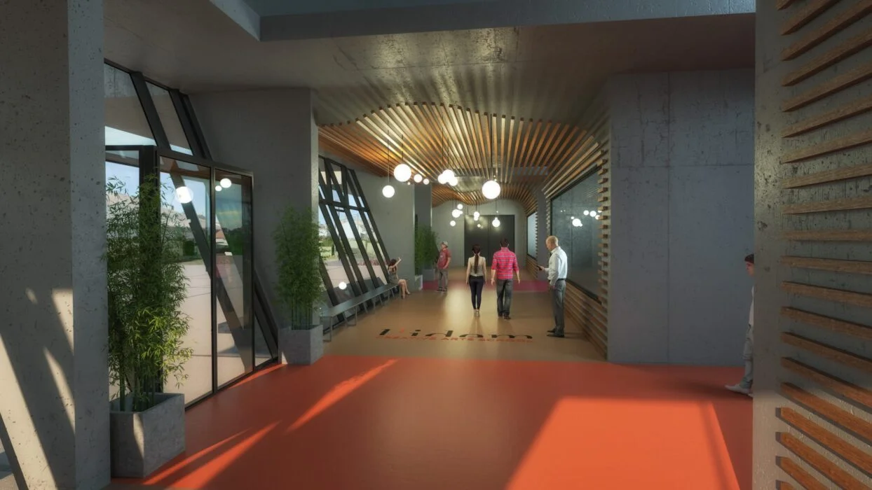 Visuel intérieur du nouveau bâtiment de l'IDEM au Soler