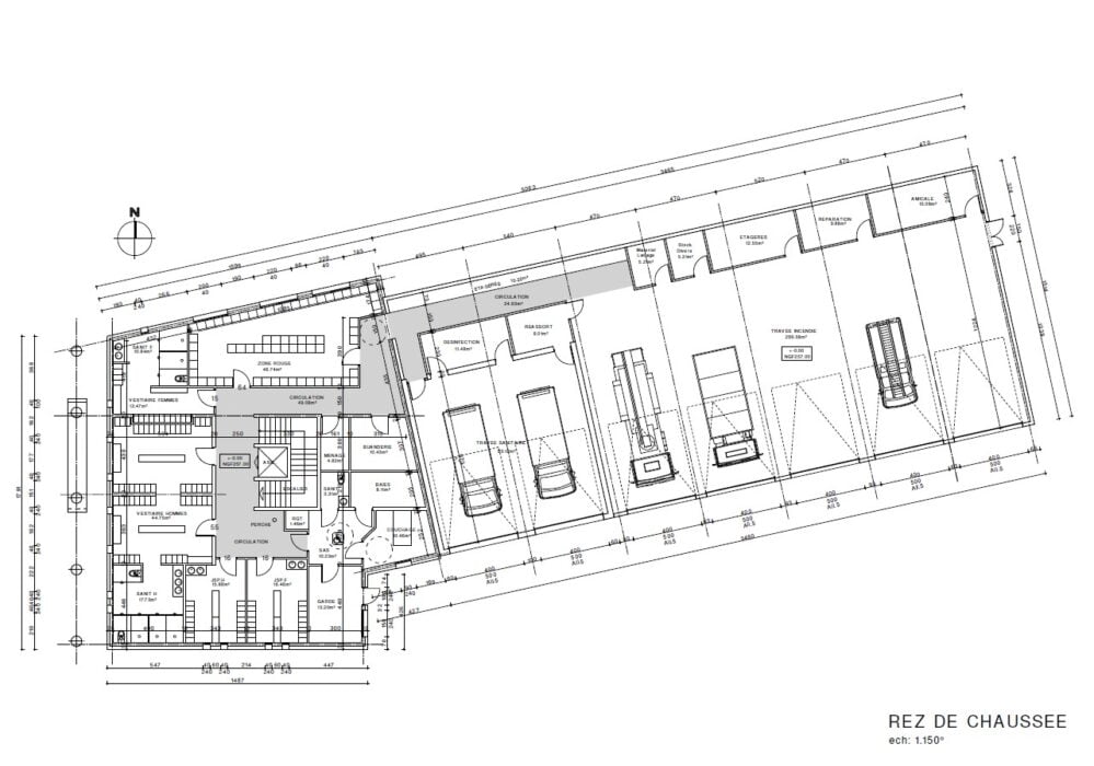 Plan rez de chaussée CIS Vallespir - SARL d’Architecture Yannick Ayats