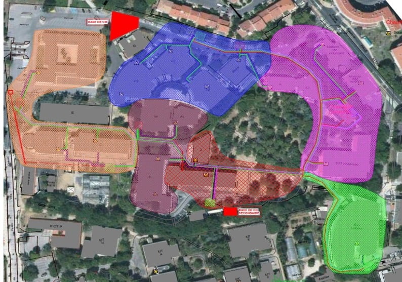 Plan de masse Réseau de chaleur UPVD