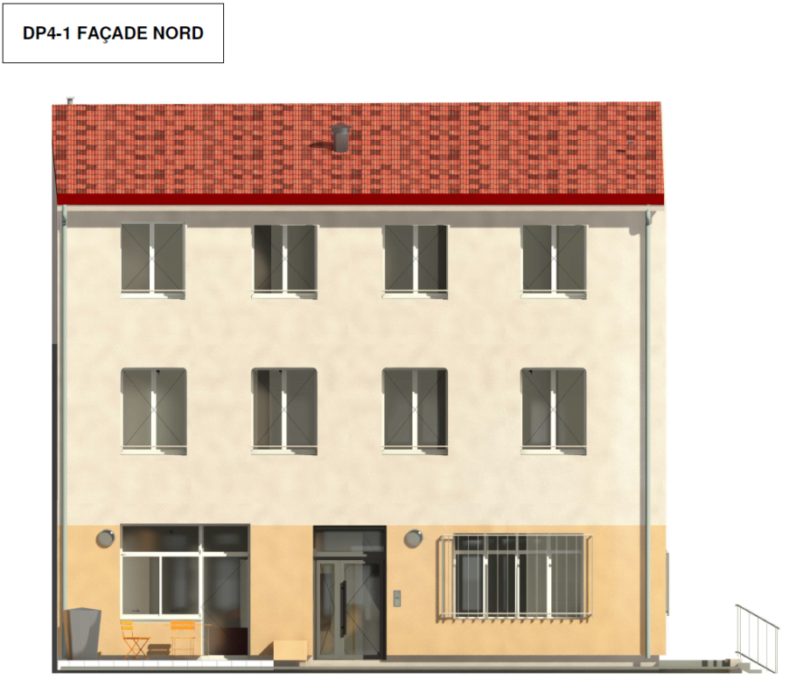 Illustration façade nord du bâtiment de la Résidence La vie en Fleurs à Canet-en-Roussillon