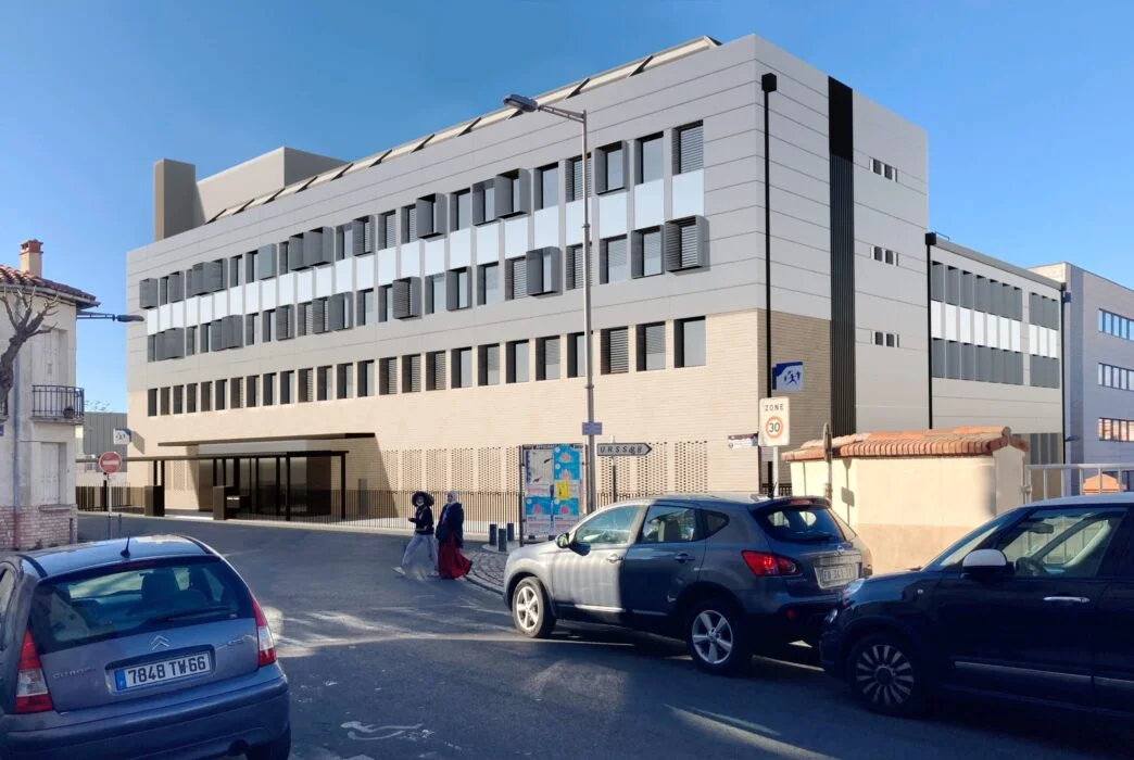 Visuel façade CPAM de Perpignan - Rénovation et isolation des façades