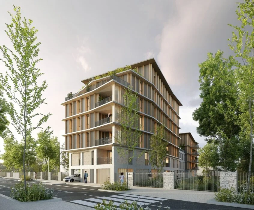 Visuel du projet de construction 56 Logements Aidés - Concours Rue Pinville à Montpellier